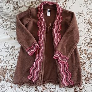 GAP knit sweater with pink trim